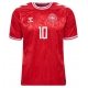 Danemarca Christian Eriksen #10 Tricou Fotbal Replică European 2024 Barbati Acasa